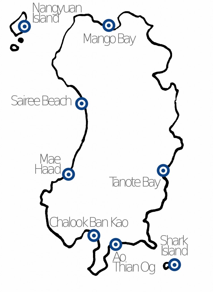 Mappa di Koh Tao